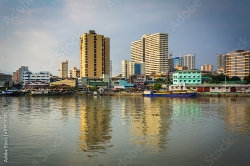Buildings along the Pasig River  seen from Fort Santiago  in Int