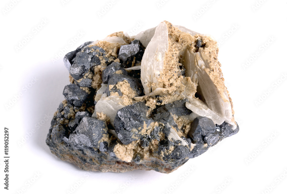 Crystal of galenite Crystal of galenite
