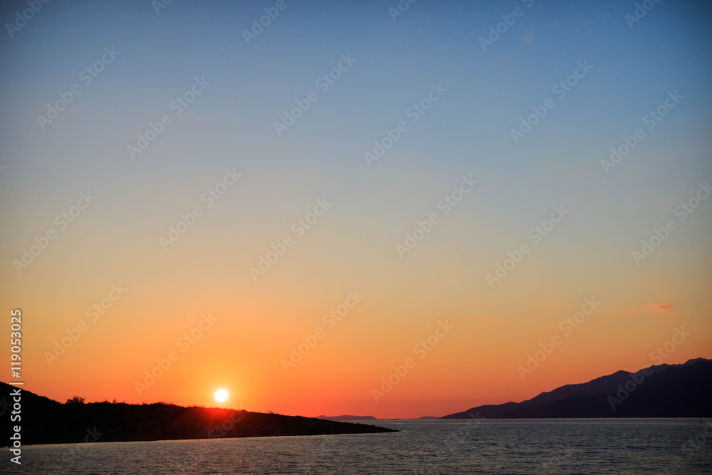 Sunset over Vinyerac town
