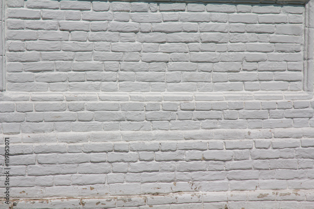 White brick wall White brick wall