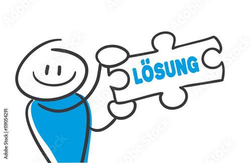 Stick Figures Series Blue / Puzzle Lösung