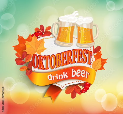 Vintage frame for octoberfest.