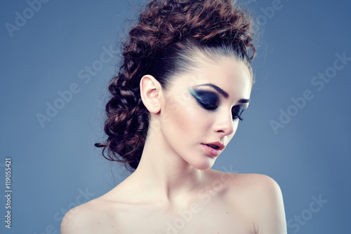 Beautiful Woman Portrait. Long Brown Hair © vitaliismulskyi