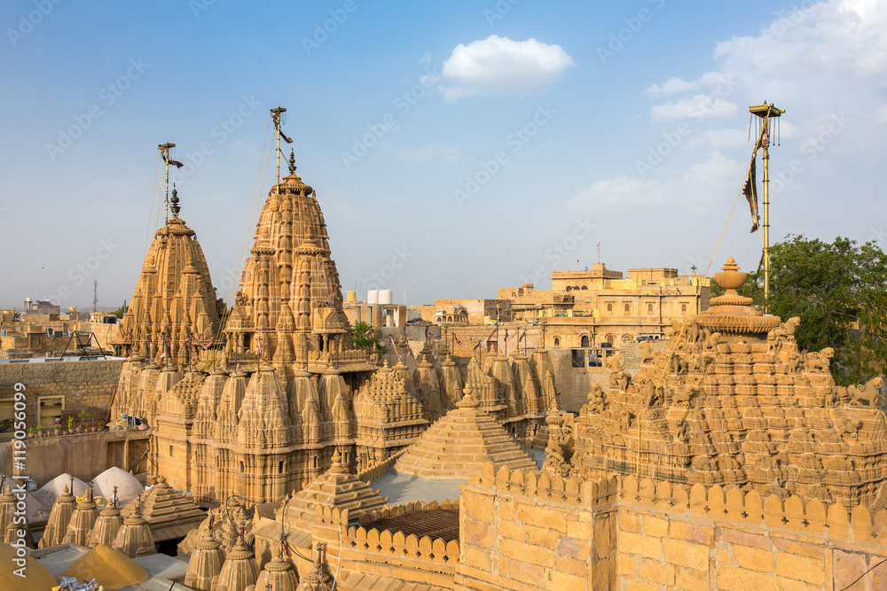 Roof of the Jain temple in Jaisalmer, India. Roof of the Jain temple in Jaisalmer, India.