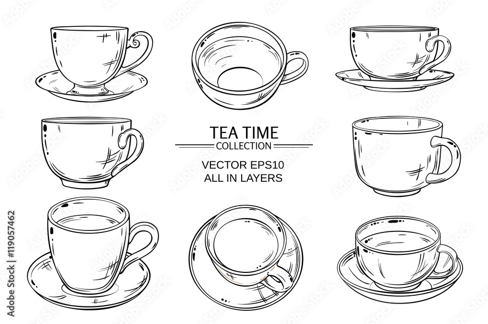 tea cups set tea cups set