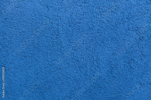 Blue painted stucco wall. Background texture