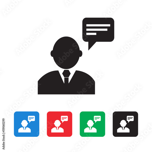 businessman speech icon