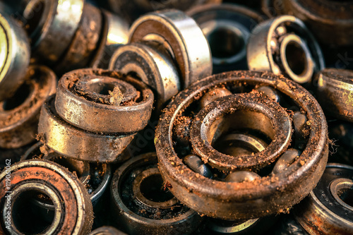 old rusty ball bearing