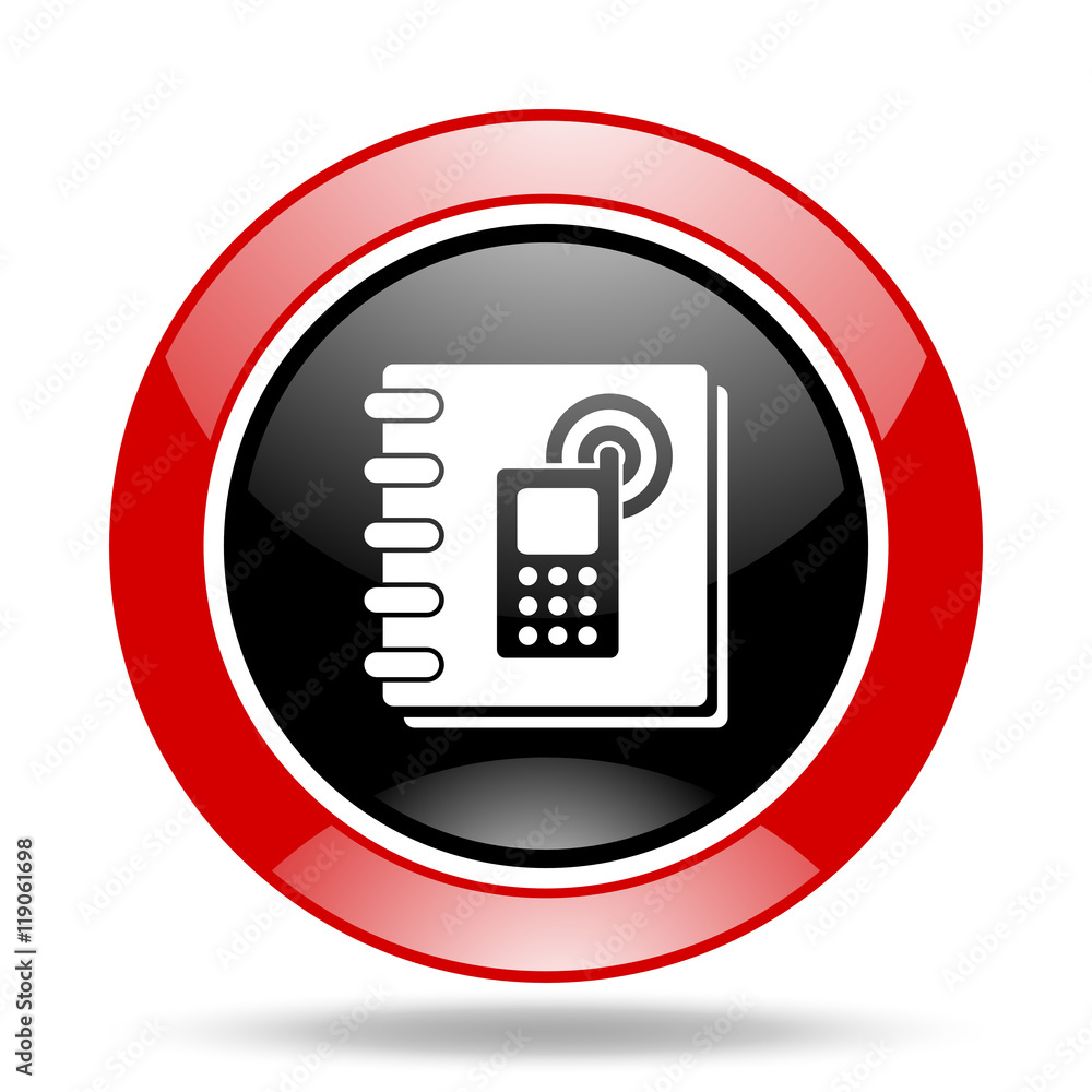 phonebook red and black web glossy round icon phonebook red and black web glossy round icon