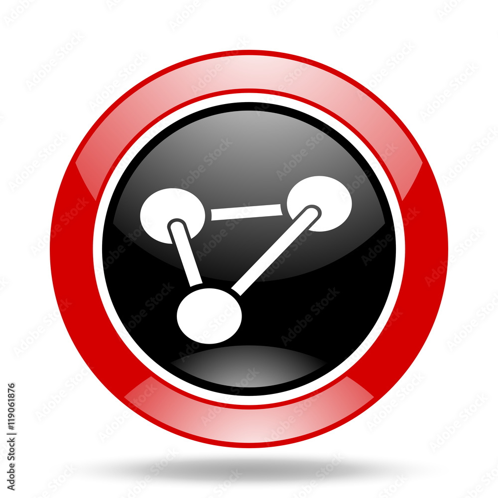 chemistry red and black web glossy round icon chemistry red and black web glossy round icon