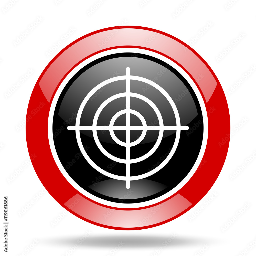 target red and black web glossy round icon target red and black web glossy round icon