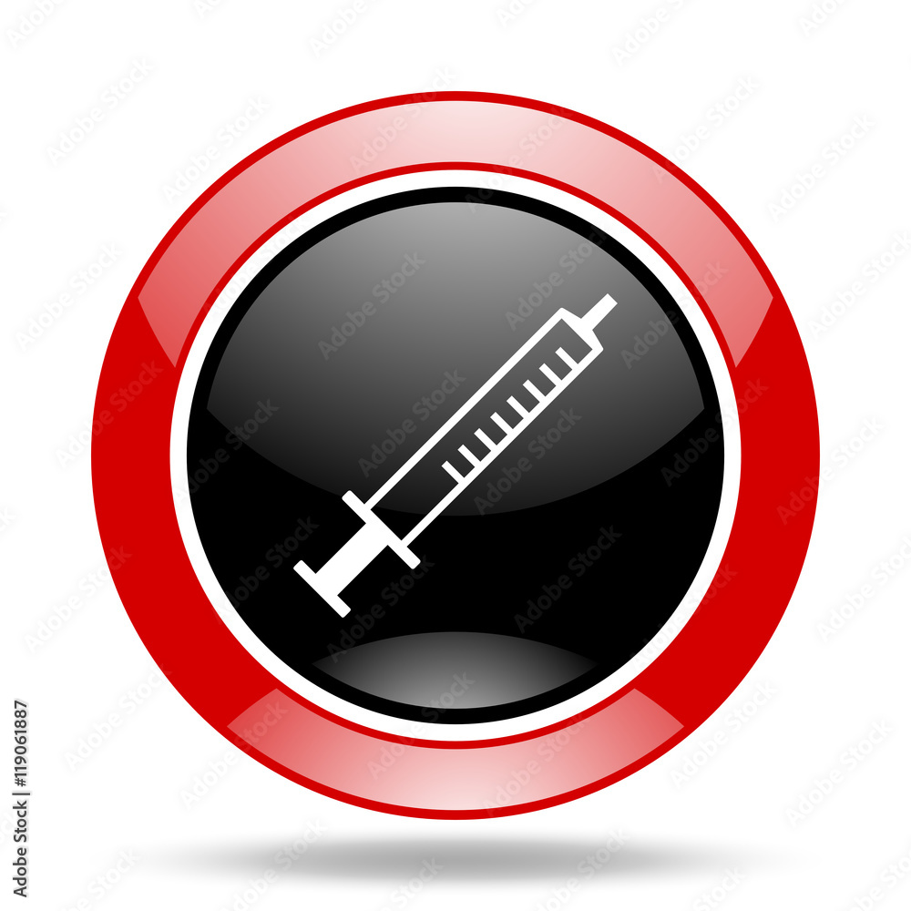 medicine red and black web glossy round icon medicine red and black web glossy round icon