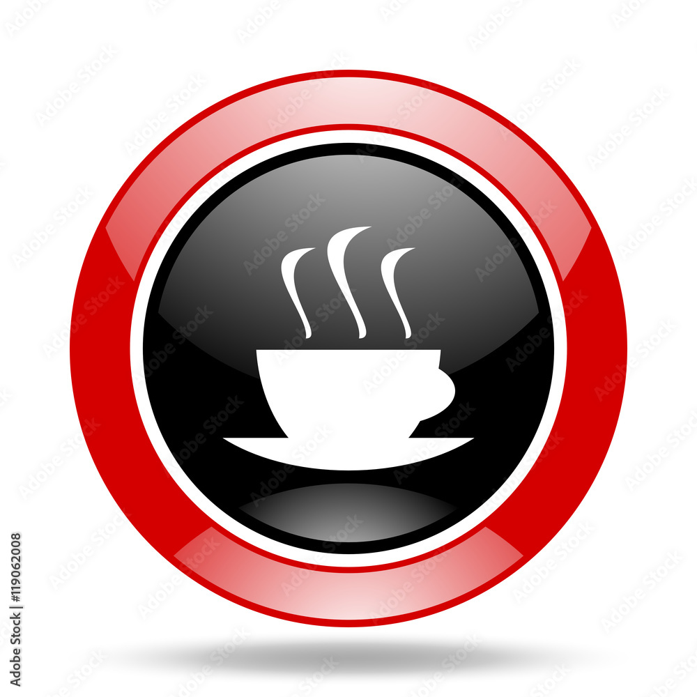 espresso red and black web glossy round icon espresso red and black web glossy round icon