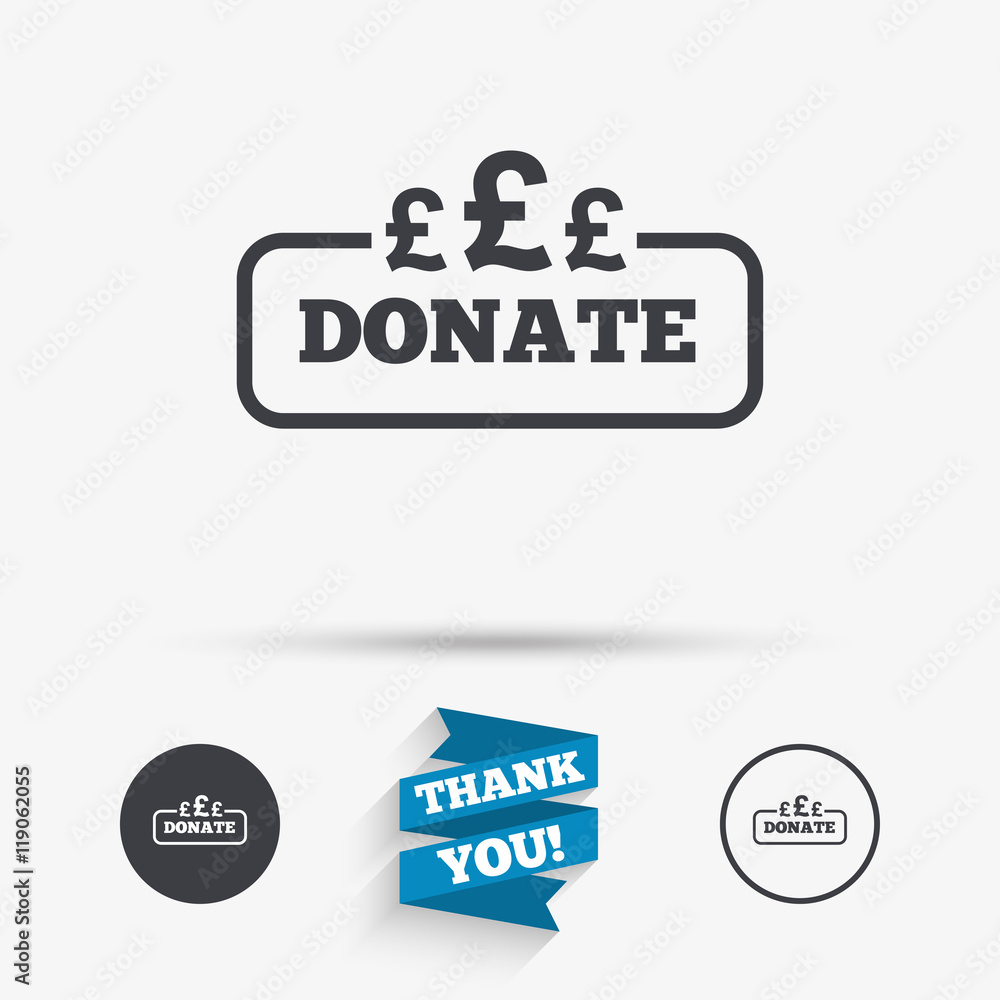 Donate sign icon. Pounds gbp symbol. Donate sign icon. Pounds gbp symbol.