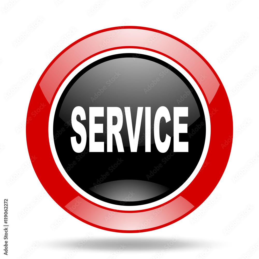 service red and black web glossy round icon service red and black web glossy round icon
