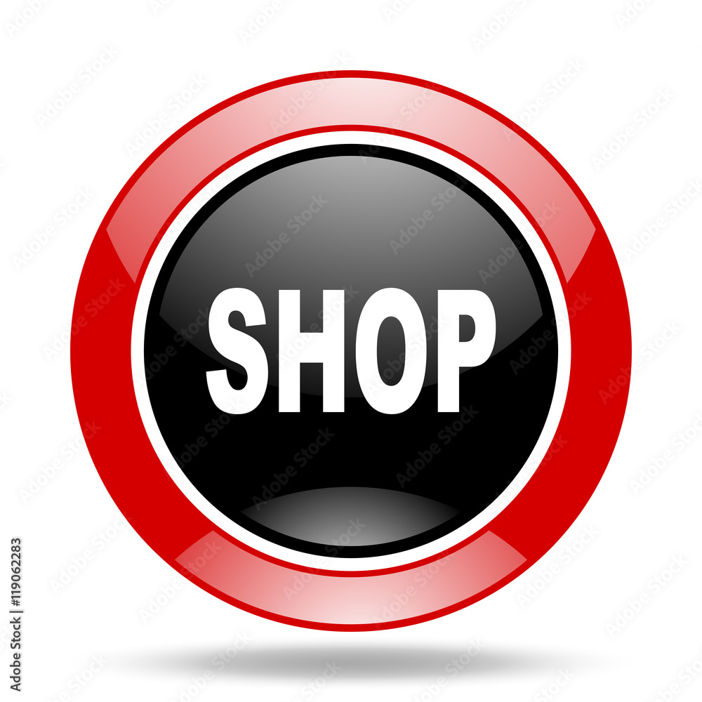 shop red and black web glossy round icon shop red and black web glossy round icon