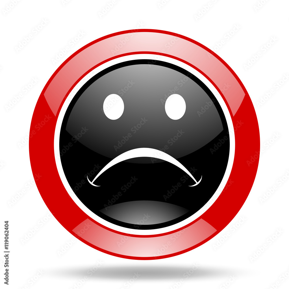cry red and black web glossy round icon cry red and black web glossy round icon