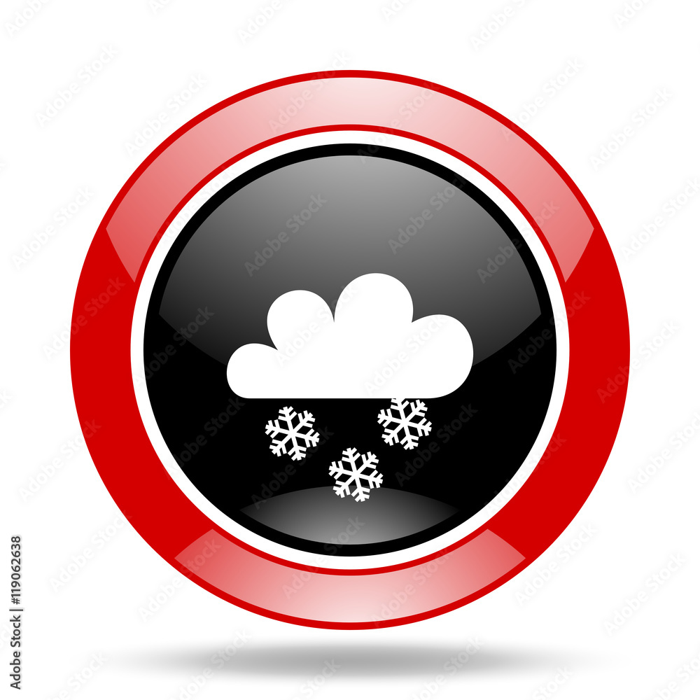 snowing red and black web glossy round icon snowing red and black web glossy round icon