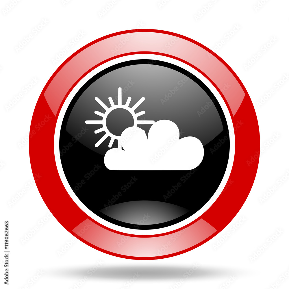 cloud red and black web glossy round icon cloud red and black web glossy round icon