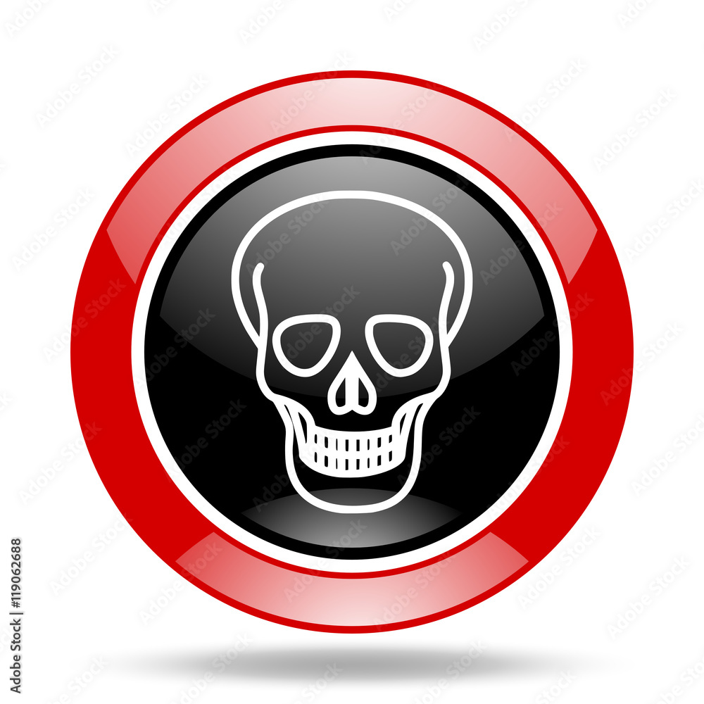 skull red and black web glossy round icon skull red and black web glossy round icon