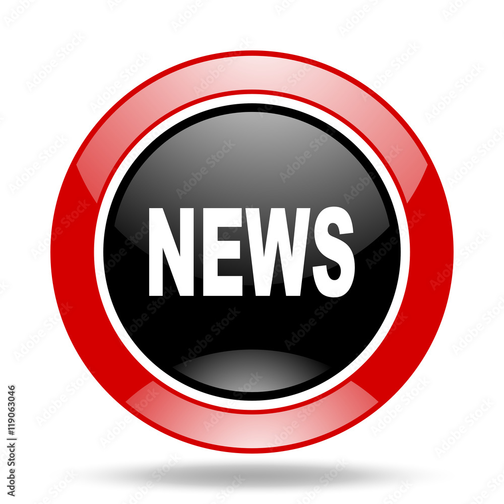 news red and black web glossy round icon news red and black web glossy round icon