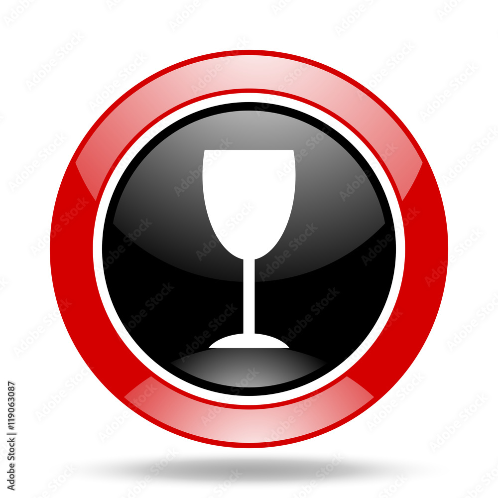 alcohol red and black web glossy round icon alcohol red and black web glossy round icon