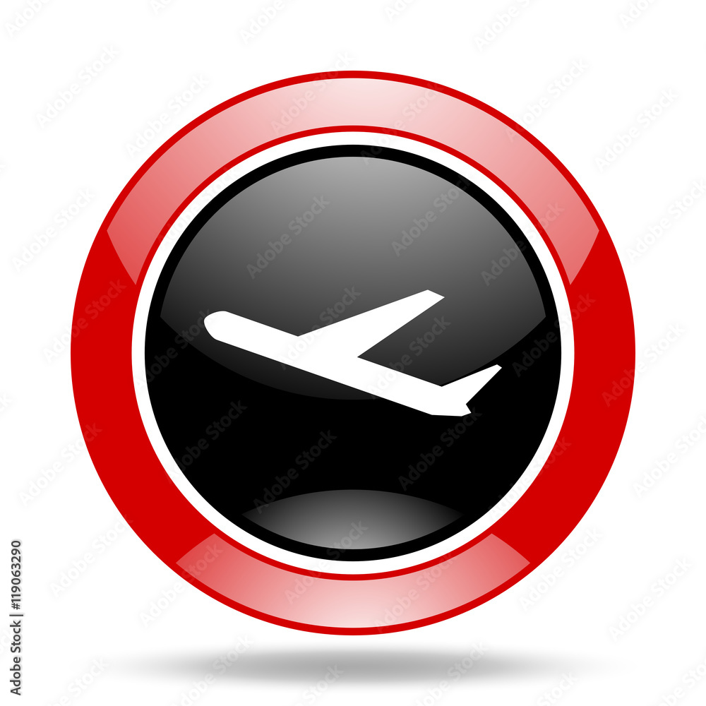 deparures red and black web glossy round icon deparures red and black web glossy round icon