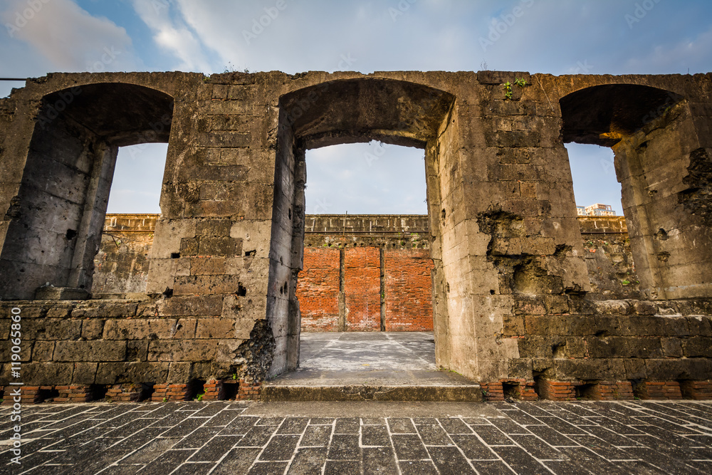 The historic walls of Fort Santiago, in Intramuros, Manila, The