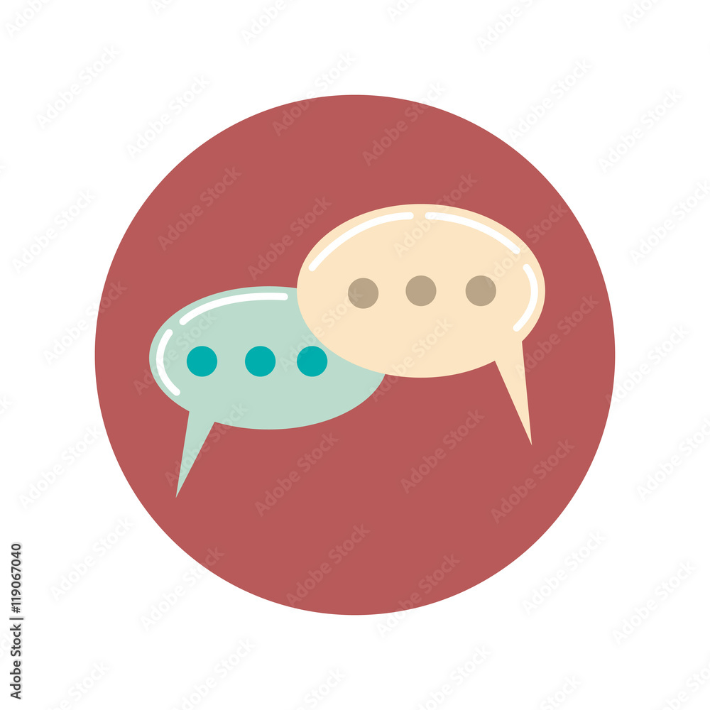 Fototapeta premium comments icon flat