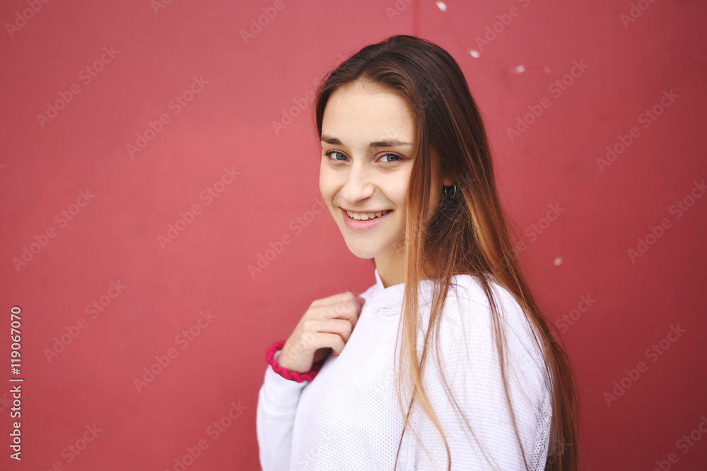 Close up of an attractive young woman. Close up of an attractive young woman.