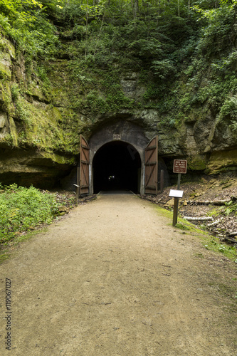 Bike Trail Tunnel / A bike trail passing through a former railroad tunnel.