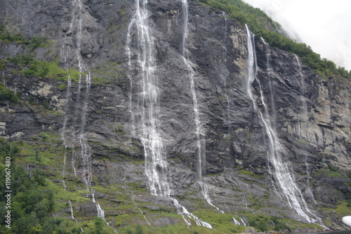 The Seven Sisters waterfall in Norway.