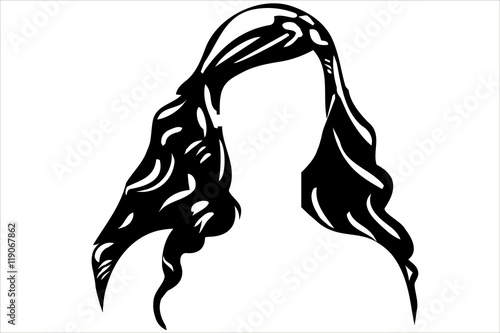 vector sketch of a white man's face without eyes