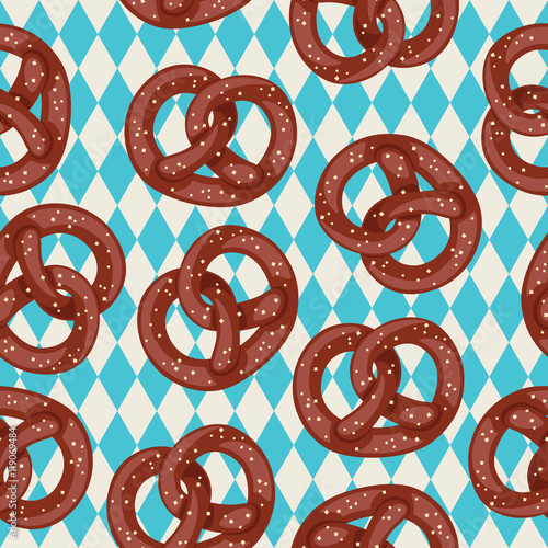 Pretzels seamless pattern