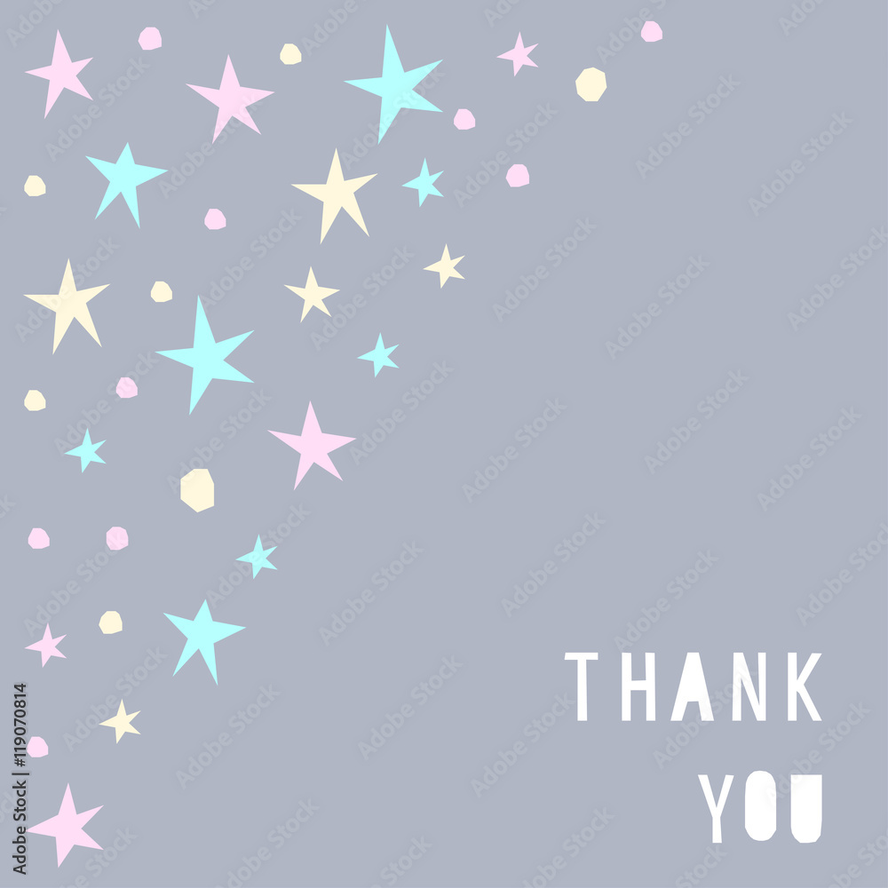 Thank you card background. Abstract hand drawn thank you card te Stock