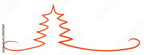 Weihnachtsbaum Winterlandschaft abstrakt