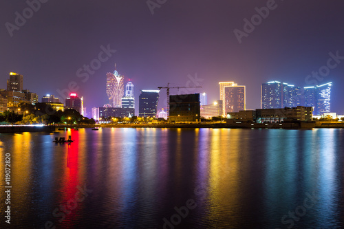 Macao skyline night © leungchopan