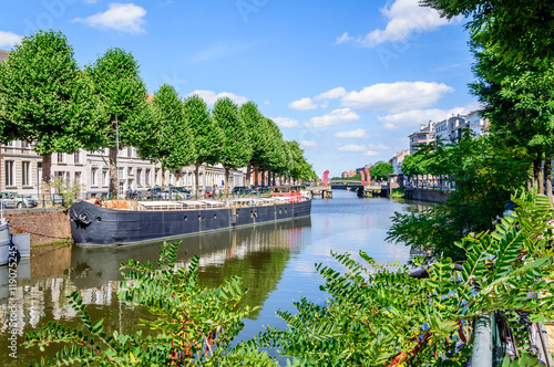 Fotografie Les bords de la Lys à Gand
