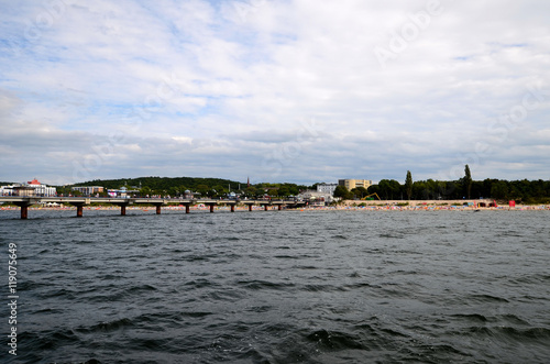 Obraz na płótnie Pier on the Baltic coast and in Międzyzdroje (Poland, Wolin) w salonie