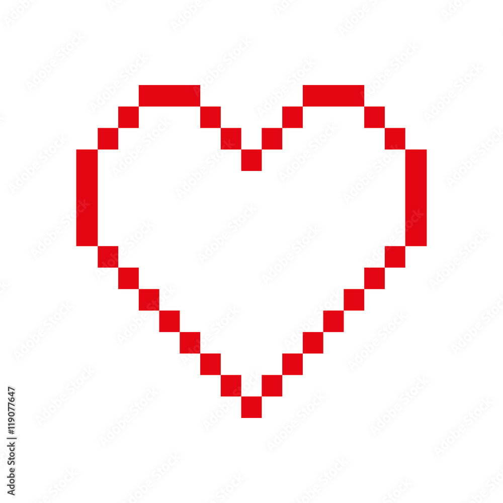 heart love romance passion amour red vector illustration