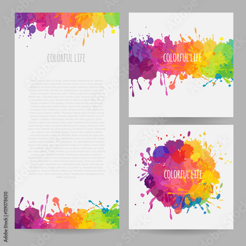 banners with paint splatters