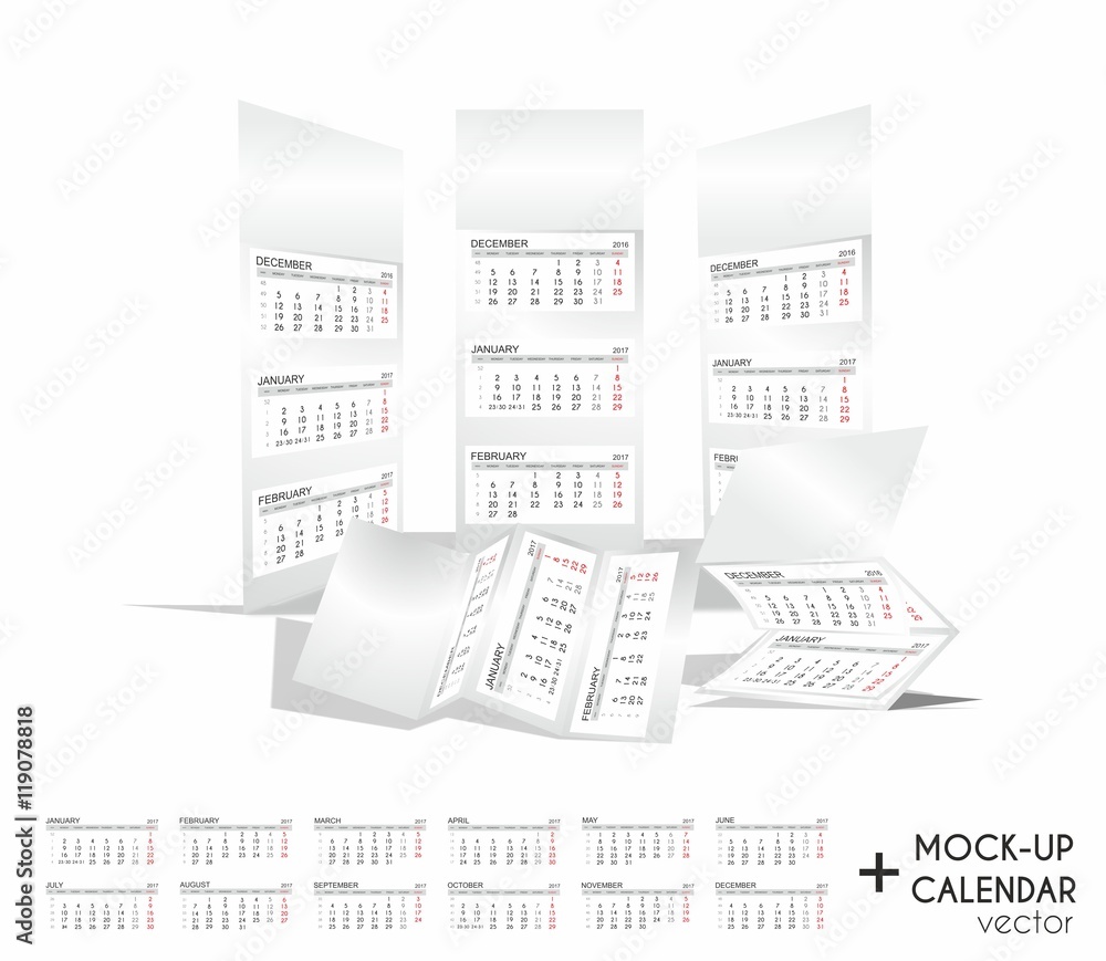Mock-up + calendar 2017