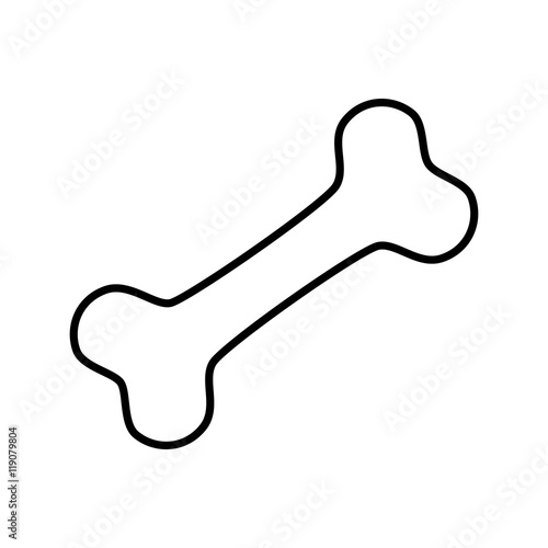 dog mascot pet bone toy accessory vector illustration