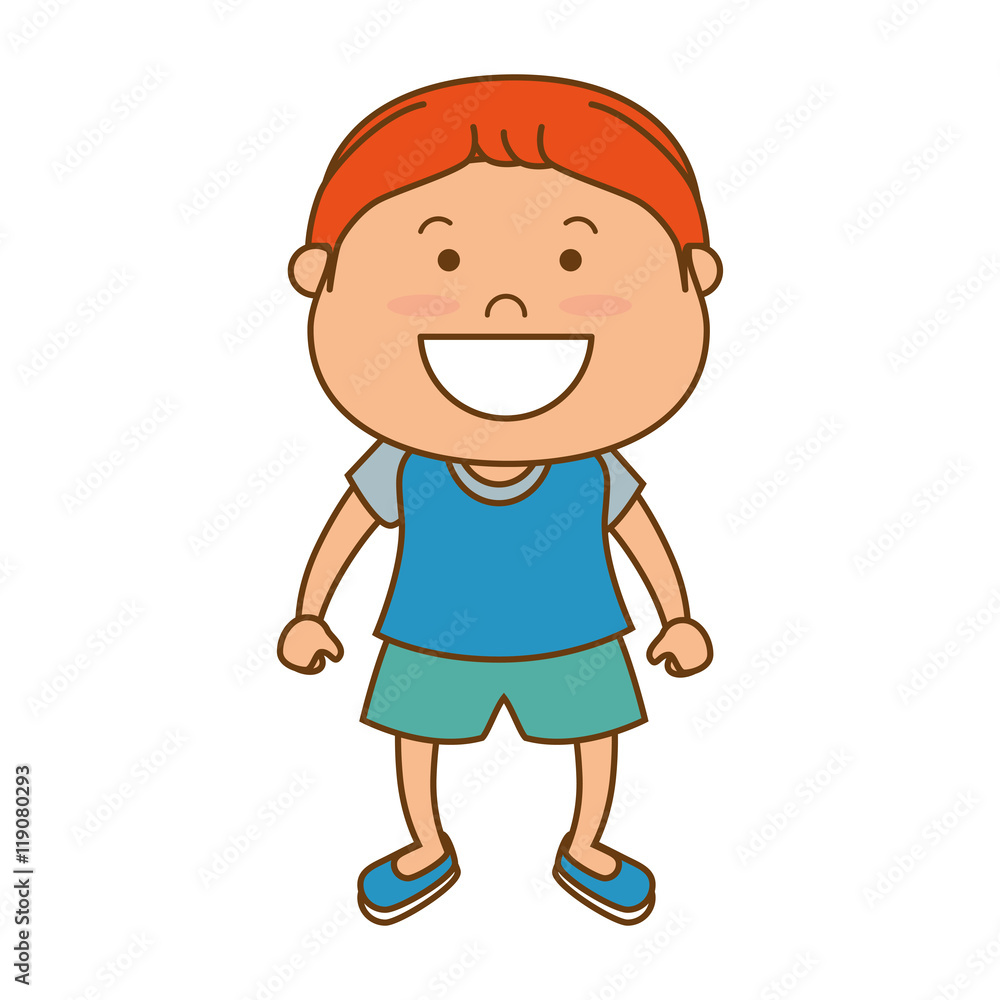 boy little smiling kid child happy icon vector illustration boy little smiling kid child happy icon vector illustration