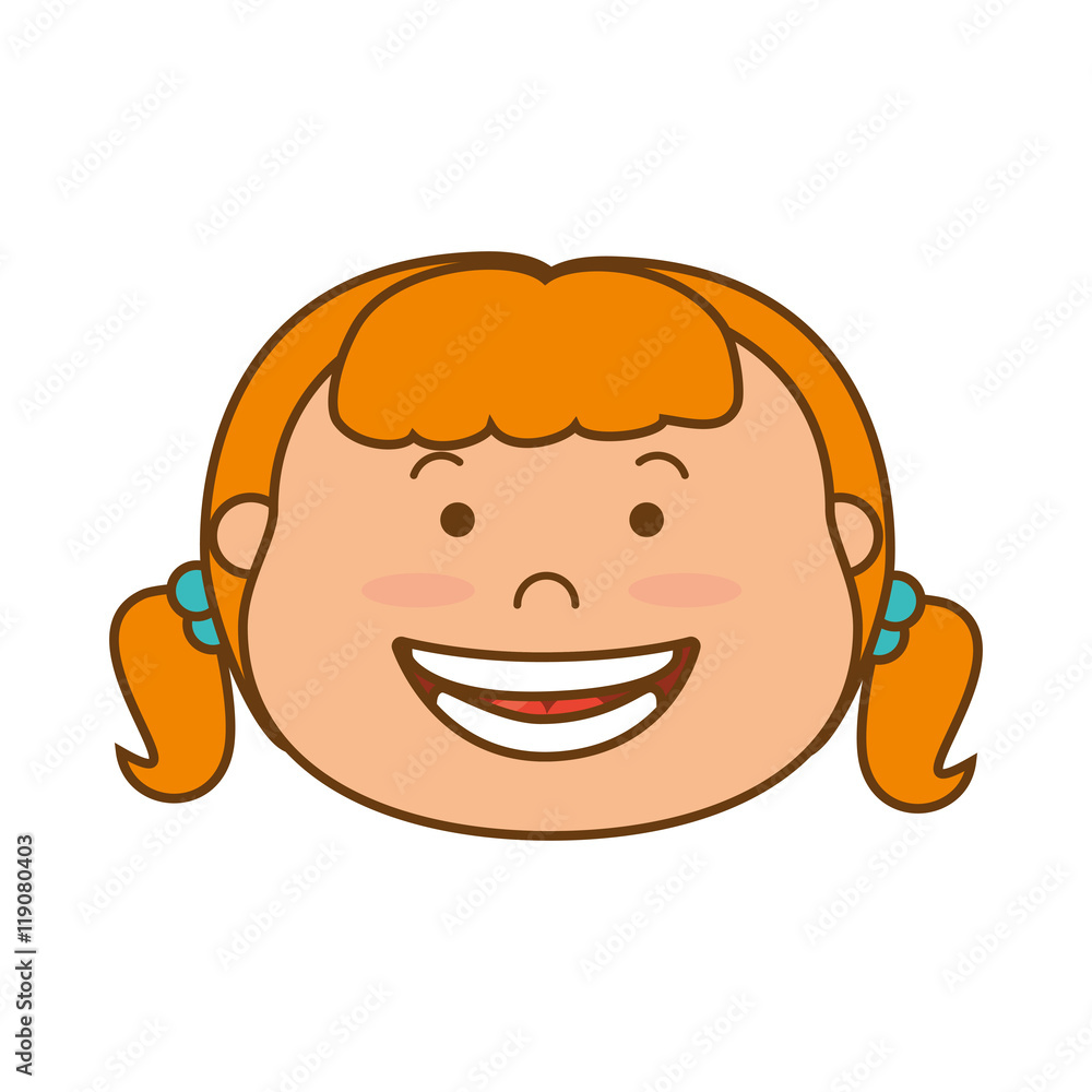 little girl smiling smile hapiness kid child cute fun vector illustration little girl smiling smile hapiness kid child cute fun vector illustration