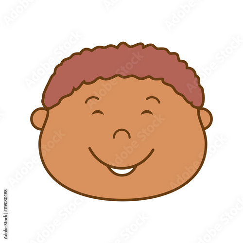 boy little smiling kid child happy icon vector illustration