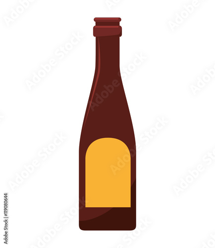 wine alcohol liquor drink bottle beverage winery vector illustration