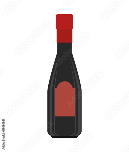 wine alcohol liquor drink bottle beverage winery vector illustration
