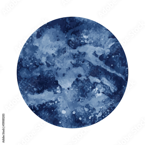 Watercolor space galaxy on white background