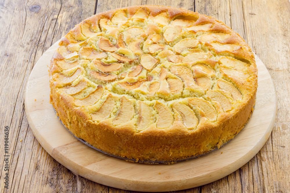 Tasty apple pie homemade